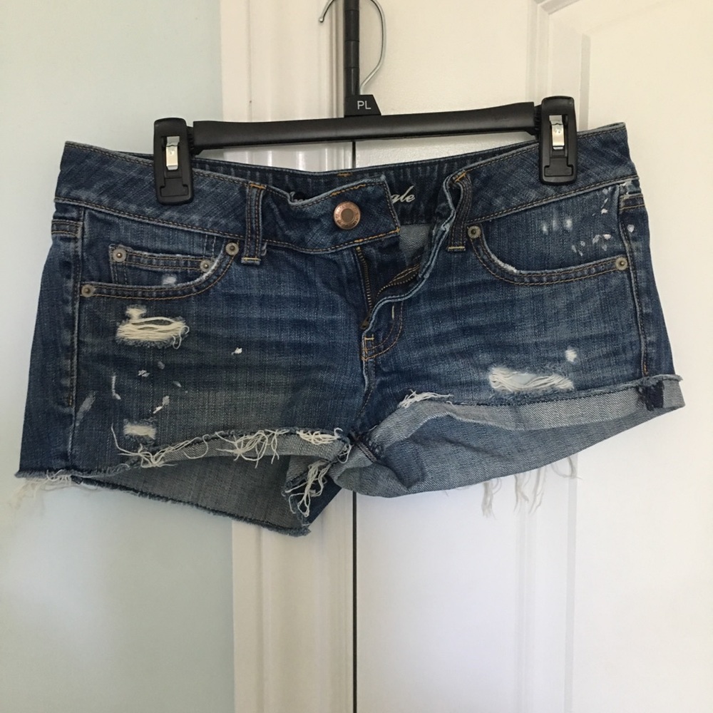 Distressed American Eagle Jean Shorts